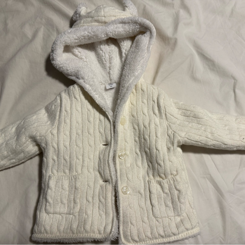 GAP Soft White Fleece Jacket